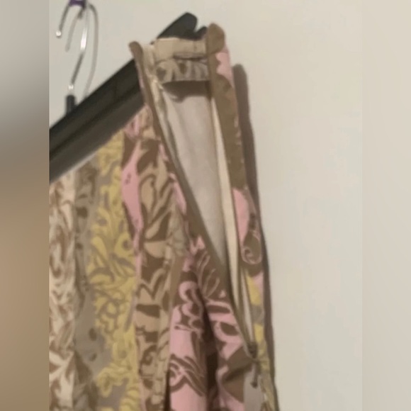 Sigrid Olsen Linen Blend Y2K beautiful color hues Boho Midi Swing Skirt Size 10 - Picture 6 of 9